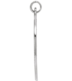 88607 Pendant 14K White 21.4 X 15 Mm Polished Engravable Pendant