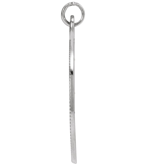 88607 Pendant 14K White 21.4 X 15 Mm Polished Engravable Pendant