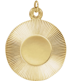 88607 Pendant 14K Yellow 21.4 X 15 Mm Polished Engravable Pendant