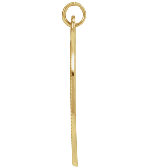 88607 Pendant 14K Yellow 21.4 X 15 Mm Polished Engravable Pendant