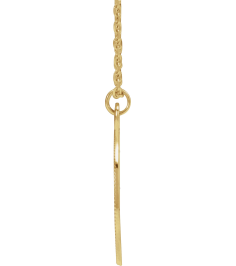 88607 Necklace 14K Yellow 21.4 X 15 Mm 16-18 In Polished Engravable Necklace