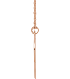 88607 Necklace 14K Rose 21.4 X 15 Mm 16-18 In Polished Engravable Necklace