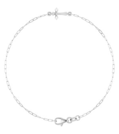 Brc964 Bracelet Sterling Silver 14 X 7 Mm 7 In Polished Sideways Cross Bracelet