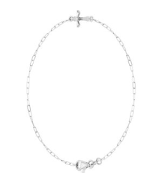 Brc964 Bracelet Sterling Silver 14 X 7 Mm 7 In Polished Sideways Cross Bracelet