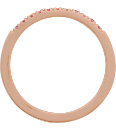689237 Ring Set 14K Rose Natural Pink Tourmaline Round 1.5 Mm Polished Natural Pink Tourmaline Stackable Ring