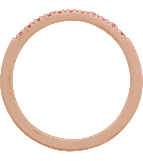 689237 Ring Set 14K Rose Natural Pink Tourmaline Round 1.5 Mm Polished Natural Pink Tourmaline Stackable Ring
