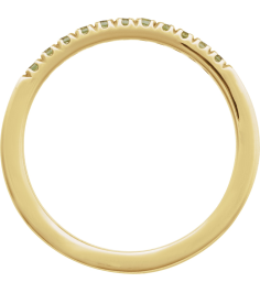 689237 Ring Set 14K Yellow Natural Peridot Round 1.5 Mm Polished Natural Peridot Stackable Ring