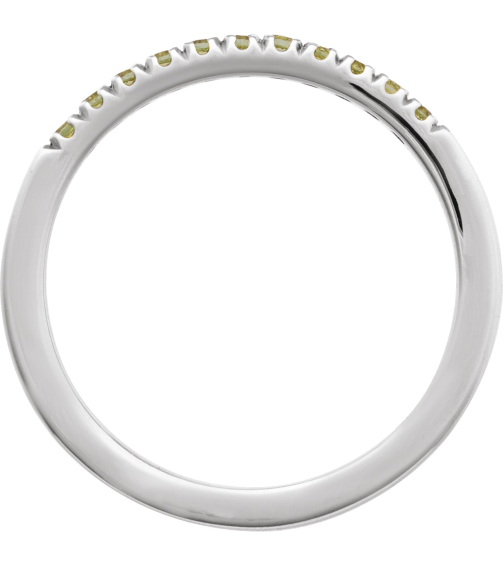 689237 Ring Set 14K White Natural Peridot Round 1.5 Mm Polished Natural Peridot Stackable Ring