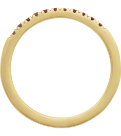 689237 Ring Set 14K Yellow Natural Mozambique Garnet Round 1.5 Mm Polished Natural Mozambique Garnet Stackable Ring
