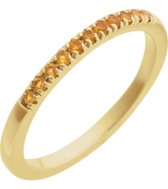 689237 Ring Set 14K Yellow Natural Citrine Round 1.5 Mm Polished Natural Citrine Stackable Ring
