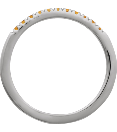 689237 Ring Set 14K White Natural Citrine Round 1.5 Mm Polished Natural Citrine Stackable Ring