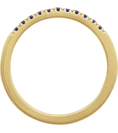 689237 Ring Set 14K Yellow Lab-Grown Blue Sapphire Round 1.5 Mm Polished Lab-Grown Blue Sapphire Stackable Ring
