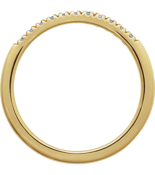 689237 Ring Set 14K Yellow Natural Aquamarine Round 1.5 Mm Polished Natural Aquamarine Stackable Ring