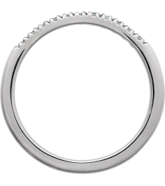 689237 Ring Set 14K White Natural Aquamarine Round 1.5 Mm Polished Natural Aquamarine Stackable Ring