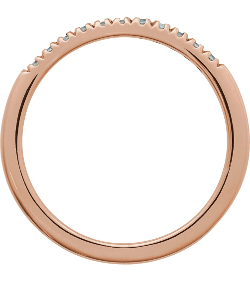 689237 Ring Set 14K Rose Natural Aquamarine Round 1.5 Mm Polished Natural Aquamarine Stackable Ring