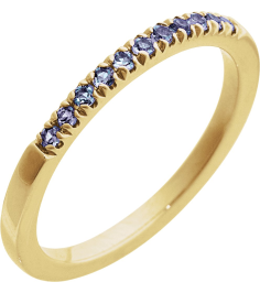 689237 Ring Set 14K Yellow Natural Alexandrite Round 1.5 Mm Polished Natural Alexandrite Stackable Ring