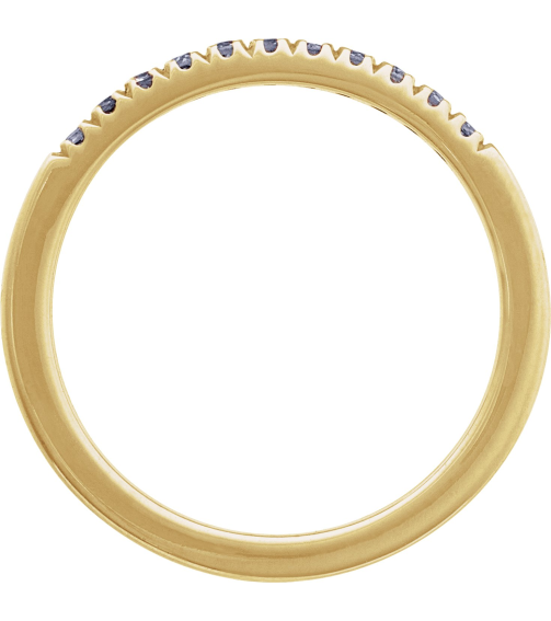 689237 Ring Set 14K Yellow Natural Alexandrite Round 1.5 Mm Polished Natural Alexandrite Stackable Ring