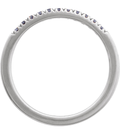 689237 Ring Set 14K White Natural Alexandrite Round 1.5 Mm Polished Natural Alexandrite Stackable Ring