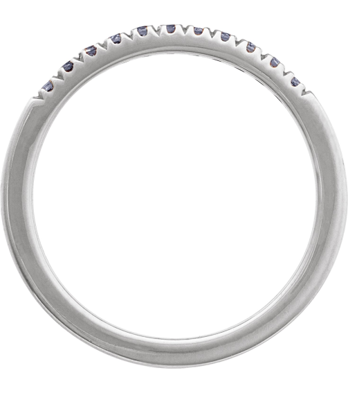 689237 Ring Set 14K White Natural Alexandrite Round 1.5 Mm Polished Natural Alexandrite Stackable Ring
