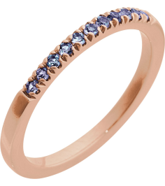 689237 Ring Set 14K Rose Natural Alexandrite Round 1.5 Mm Polished Natural Alexandrite Stackable Ring