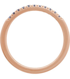 689237 Ring Set 14K Rose Natural Alexandrite Round 1.5 Mm Polished Natural Alexandrite Stackable Ring