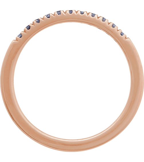 689237 Ring Set 14K Rose Natural Alexandrite Round 1.5 Mm Polished Natural Alexandrite Stackable Ring