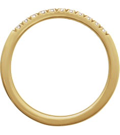 689237 Ring Set 14K Yellow Lab-Grown Diamond Round 1.5 Mm Polished 16 Ctw Lab-Grown Diamond Stackable Ring