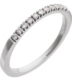 689237 Ring Set 14K White Lab-Grown Diamond Round 1.5 Mm Polished 16 Ctw Lab-Grown Diamond Stackable Ring