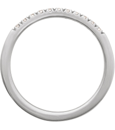 689237 Ring Set 14K White Lab-Grown Diamond Round 1.5 Mm Polished 16 Ctw Lab-Grown Diamond Stackable Ring