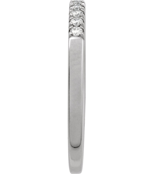 689237 Ring Set 14K White Lab-Grown Diamond Round 1.5 Mm Polished 16 Ctw Lab-Grown Diamond Stackable Ring