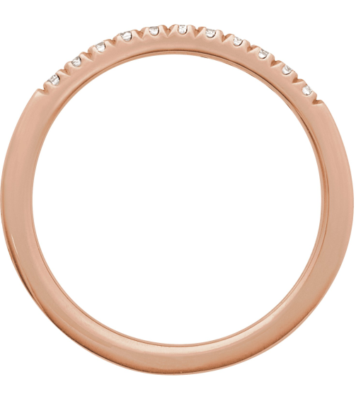 689237 Ring Set 14K Rose Lab-Grown Diamond Round 1.5 Mm Polished 16 Ctw Lab-Grown Diamond Stackable Ring