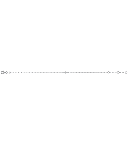 Brc967 Bracelet Sterling Silver 9 X 3.8 Mm 6 12-7 12 In Polished Paperclip-Style Sideways Cross Bracelet