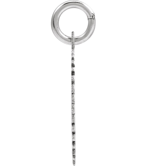 689251 Pendant 10K White Initial A 15 X 17 Mm Polished Sunburst Initial Pendant
