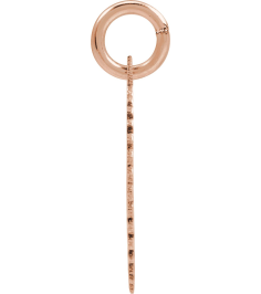 689251 Pendant 14K Rose Gold-Plated Sterling Silver Initial A 15 X 17 Mm Polished Sunburst Initial Pendant