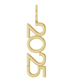 87773 Pendant 14K Yellow 2025 29.8 X 8 Mm Polished 2025 Vertical Pendant