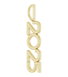 87773 Pendant 14K Yellow 2025 29.8 X 8 Mm Polished 2025 Vertical Pendant