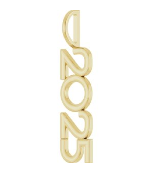 87773 Pendant 14K Yellow 2025 29.8 X 8 Mm Polished 2025 Vertical Pendant