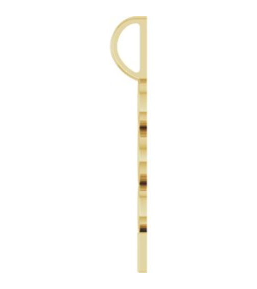 87773 Pendant 14K Yellow 2025 29.8 X 8 Mm Polished 2025 Vertical Pendant