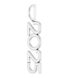 87773 Pendant Platinum 2025 29.8 X 8 Mm Polished 2025 Vertical Pendant