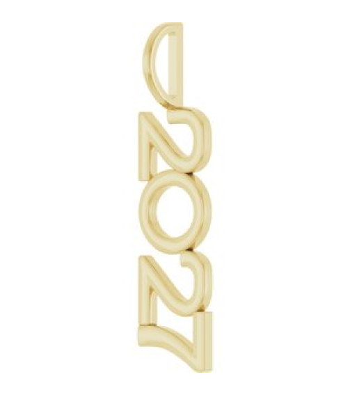 87773 Pendant 14K Yellow 2027 30 X 8 Mm Polished 2027 Vertical Pendant