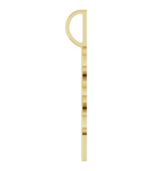 87773 Pendant 14K Yellow 2027 30 X 8 Mm Polished 2027 Vertical Pendant