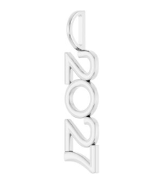 87773 Pendant Platinum 2027 30 X 8 Mm Polished 2027 Vertical Pendant