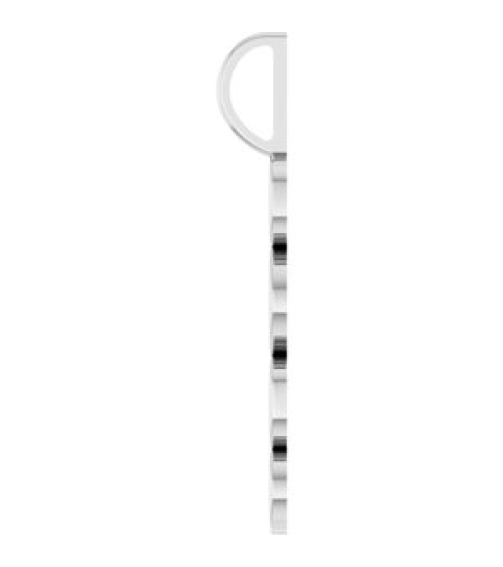 87773 Pendant Platinum 2028 30.3 X 8 Mm Polished 2028 Vertical Pendant
