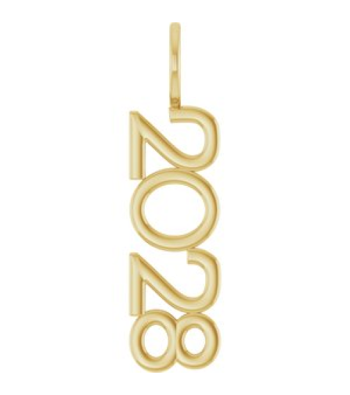 87773 Pendant 14K Yellow 2028 30.3 X 8 Mm Polished 2028 Vertical Pendant