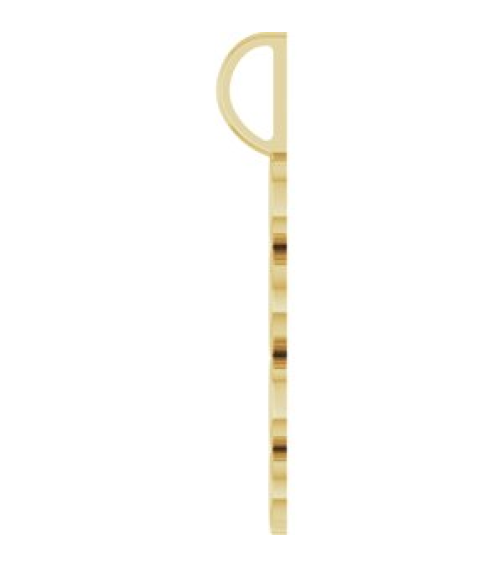 87773 Pendant 14K Yellow 2028 30.3 X 8 Mm Polished 2028 Vertical Pendant