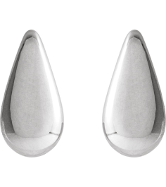88689 Earring Sterling Silver 10.9 X 5.3 Mm Pair Friction Backs Included Polished Teardrop Stud Earrings
