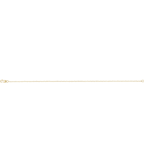 Ch1254 14K Yellow Heart .8 Mm 7 In Lobster Clasp Polished Flat Heart Chain