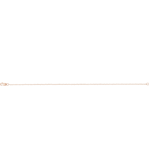 Ch1254 14K Rose Heart .8 Mm 7 In Lobster Clasp Polished Flat Heart Chain