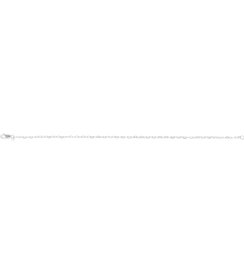 Ch1255 14K White Heart 1.9 Mm 7 In Lobster Clasp Polished Flat Heart Chain