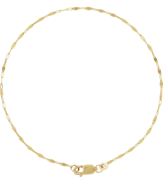 Ch1256 14K Yellow Keyhole 1.5 Mm 7 In Lobster Clasp Polished Keyhole Chain